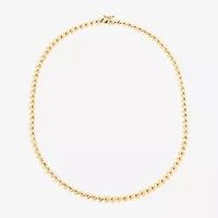 Womens 10K Gold 17 Inch Link Necklace
