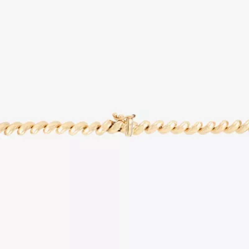 Womens 10K Gold 17 Inch Link Necklace