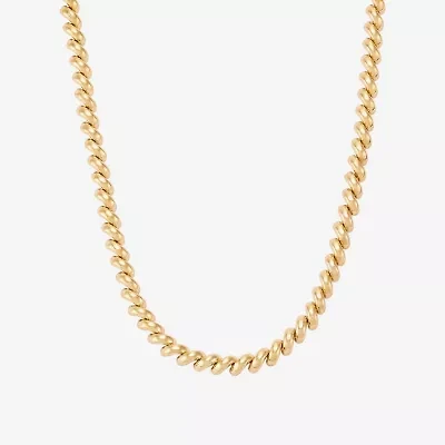 Womens 10K Gold 17 Inch Link Necklace