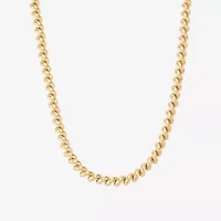 Womens 10K Gold 17 Inch Link Necklace