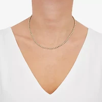 Womens 10K Gold 17 Inch Link Necklace