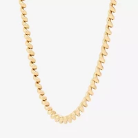 Womens 10K Gold 17 Inch Link Necklace