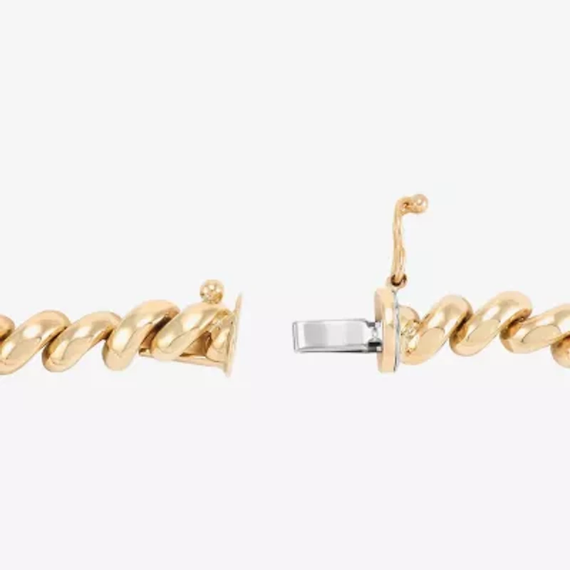 Womens 10K Gold 17 Inch Link Necklace