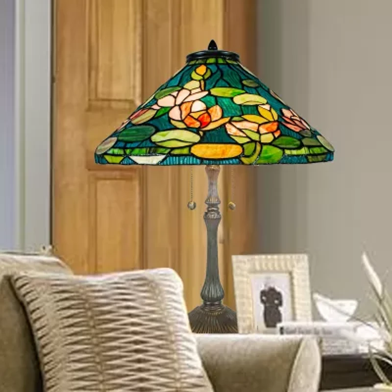 Dale Tiffany 25" Descanso Glass Table Lamp