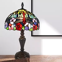 Dale Tiffany 20" Catalina Dragonfly Tiffany Glass Table Lamp