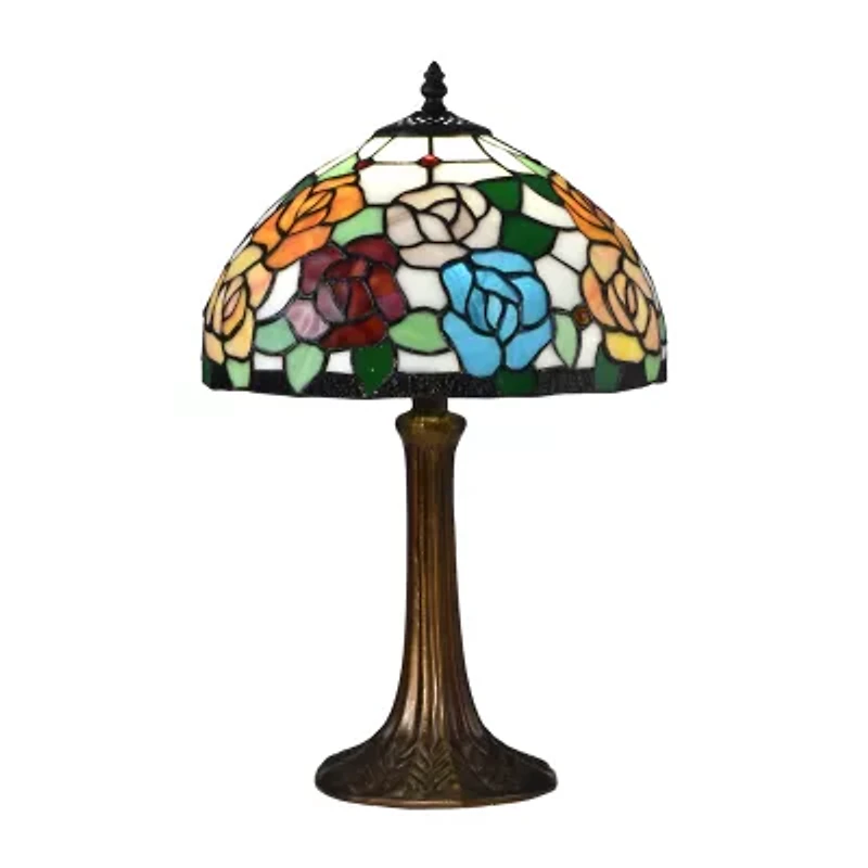 Dale Tiffany 19.5" Manor  Tiffany Glass Table Lamp
