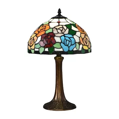 Dale Tiffany 19.5" Manor  Tiffany Glass Table Lamp