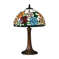 Dale Tiffany 19.5" Manor  Tiffany Glass Table Lamp