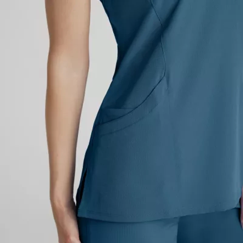 Skechers Sk102 Reliance 3-Pocket Crossover Womens Plus Tall V Neck Short Sleeve Stretch Fabric Moisture Wicking Scrub Top