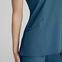 Skechers Sk102 Reliance 3-Pocket Crossover Womens Plus Tall V Neck Short Sleeve Stretch Fabric Moisture Wicking Scrub Top