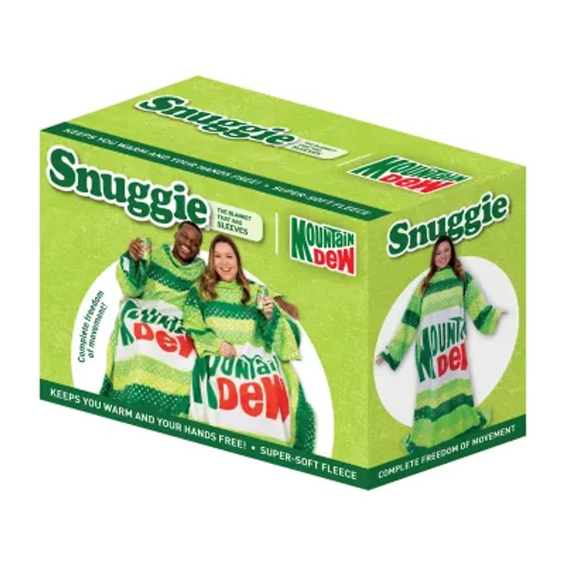 Snuggie MOUNTAIN DEW, The Original Wearable Blanket With Sleeves, Super Soft Fleece, Adult One Size, Green