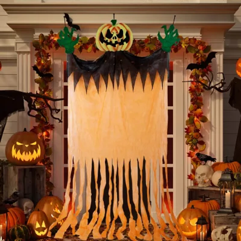 11' Scary Hanging Jack-O-Lantern Halloween Decoration