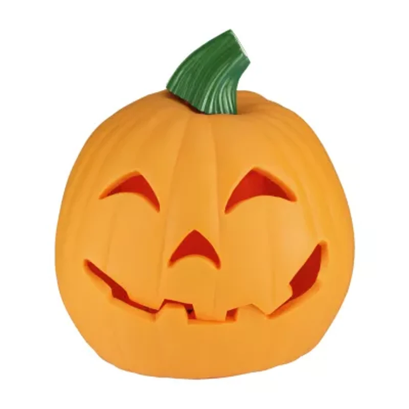 9.75'' Orange and Green Animated Double-Sided Pumpkin Halloween Decor