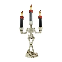 14.5'' Dripping Candle Skeleton Halloween Candelabra