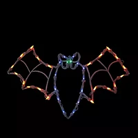 15'' Lighted Bat Halloween Window Silhouette Decoration
