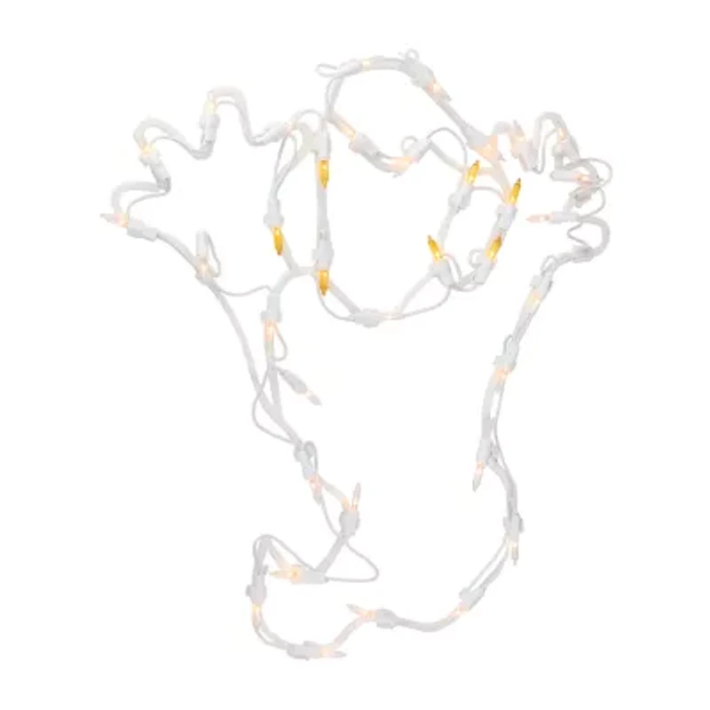 15'' Lighted Ghost Halloween Double Sided Window Silhouette Decoration