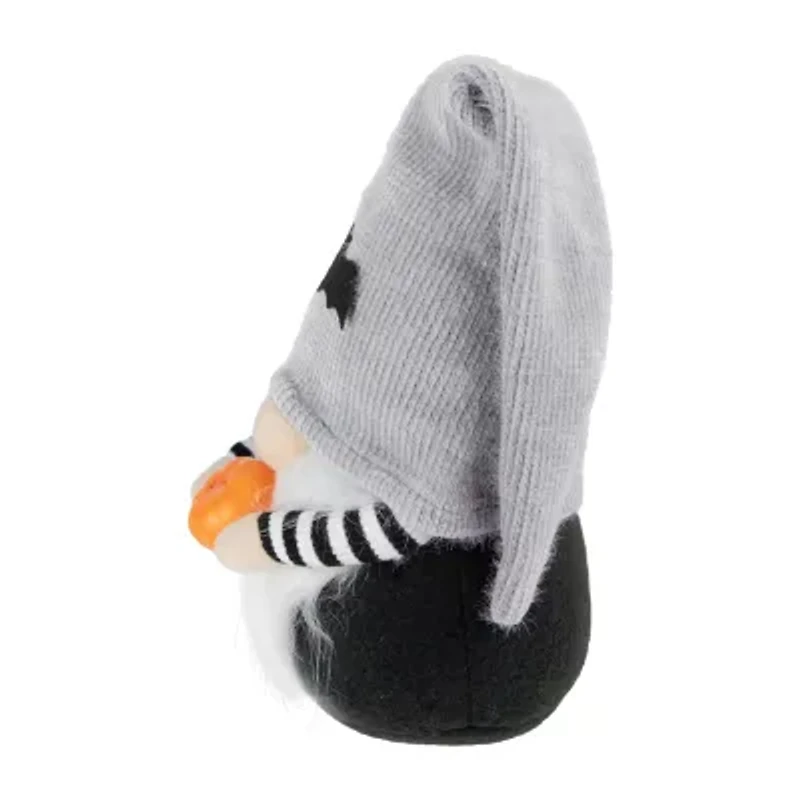 8'' Halloween Bat Standing Gnome with Pumpkin