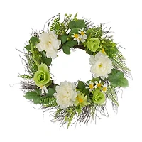 Northlight 22in Mixed Floral Wreath