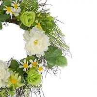 Northlight 22in Mixed Floral Wreath