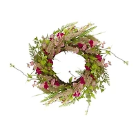 Northlight 21in Foliage Berry Twig Wreath