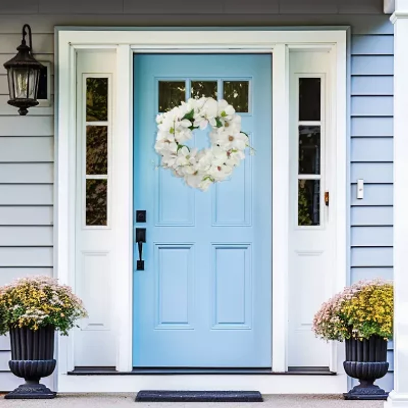 Northlight 24in Magnolias Unlit Wreath