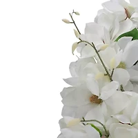 Northlight 24in Magnolias Unlit Wreath