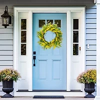 Northlight 25in Daisy And Berry Floral Wreath