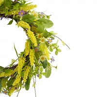 Northlight 25in Daisy And Berry Floral Wreath