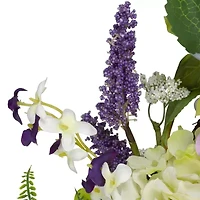 Northlight 26in Hydrangea And Foliage Floral Twig Wreath