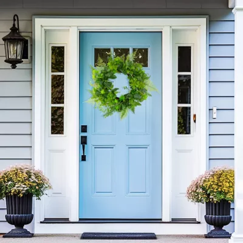 Northlight 24in Maidenhair Fern And Assorted Wreath