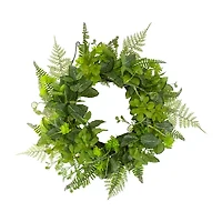 Northlight 24in Maidenhair Fern And Assorted Wreath