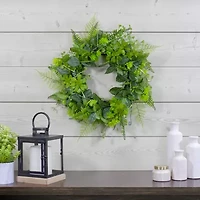 Northlight 24in Maidenhair Fern And Assorted Wreath