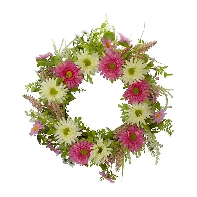 Northlight 23in Chrysanthemum And Berry Floral Wreath