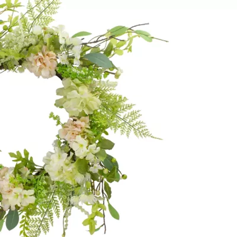 Northlight 28in Spring Floral Berry Wreath