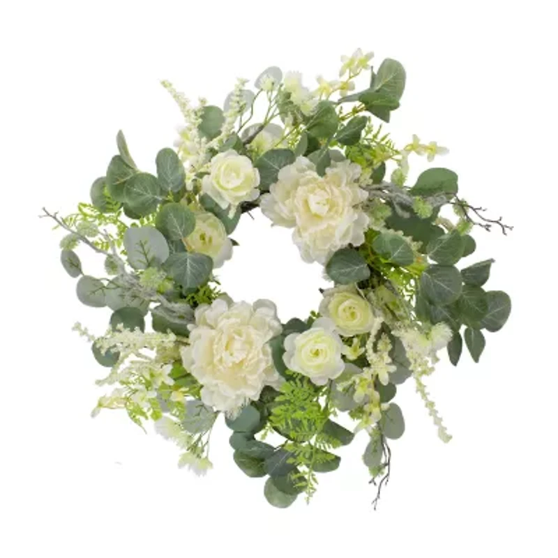 Northlight 20in Foliage Spring Unlit Wreath