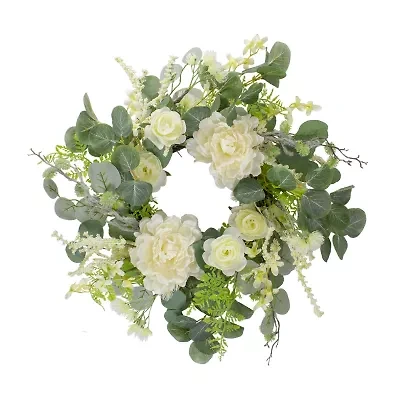 Northlight 20in Foliage Spring Unlit Wreath