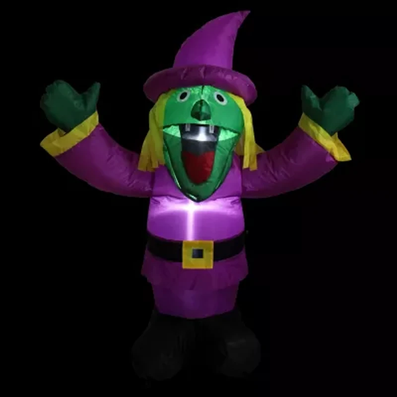 Northlight 3.5ft Prelit Spooky Town Purple Witch Halloween Yard Art