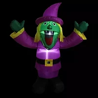 Northlight 3.5ft Prelit Spooky Town Purple Witch Halloween Yard Art