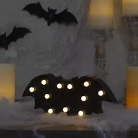 Northlight 12in Led Black Bat Marquee Lights