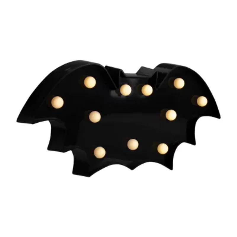 Northlight 12in Led Black Bat Marquee Lights
