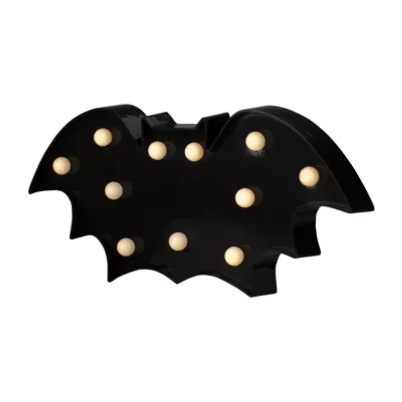 Northlight 12in Led Black Bat Marquee Lights