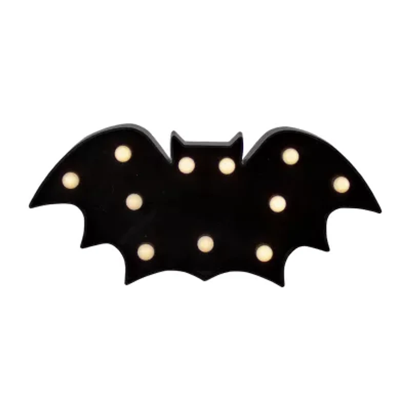 Northlight 12in Led Black Bat Marquee Lights