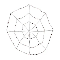 Northlight 5ft Lighted Orange And Black Spider In Web Marquee Lights