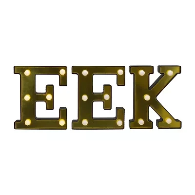 Northlight 6.5in Led Gold Eek Marquee Lights