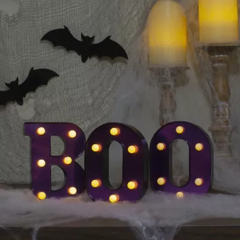 Northlight 6.5in Led Purple Boo Marquee Lights