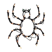 Northlight 15in Black And Orange Lighted Spider Decorative Lantern