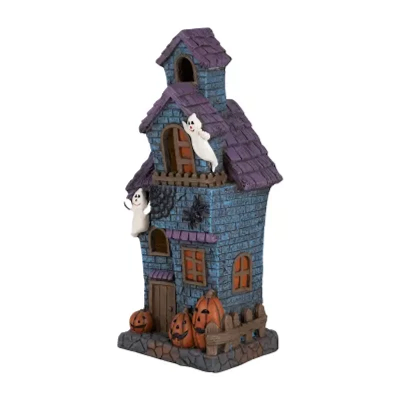 Northlight 22.75in Prelit Haunted House With Ghosts Lighted Halloween Tabletop Decor