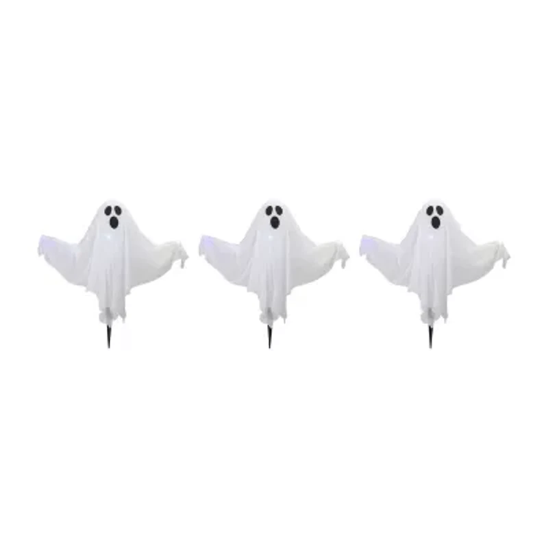 Northlight Prelit White Ghost Lawn Stakes 20 Halloween Yard Art