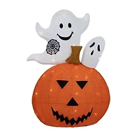 Northlight 27.5in Led Jack-O-Lantern And Ghosts Halloween Yard Art
