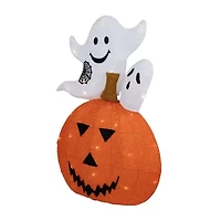 Northlight 27.5in Led Jack-O-Lantern And Ghosts Halloween Yard Art